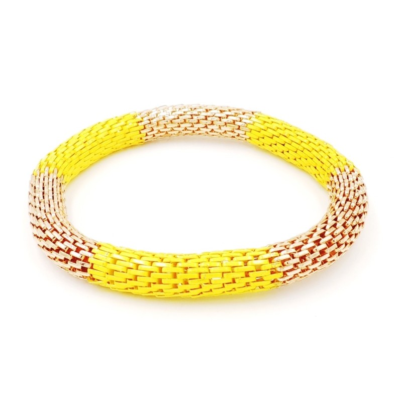 Bracelet en métal doré et jaune